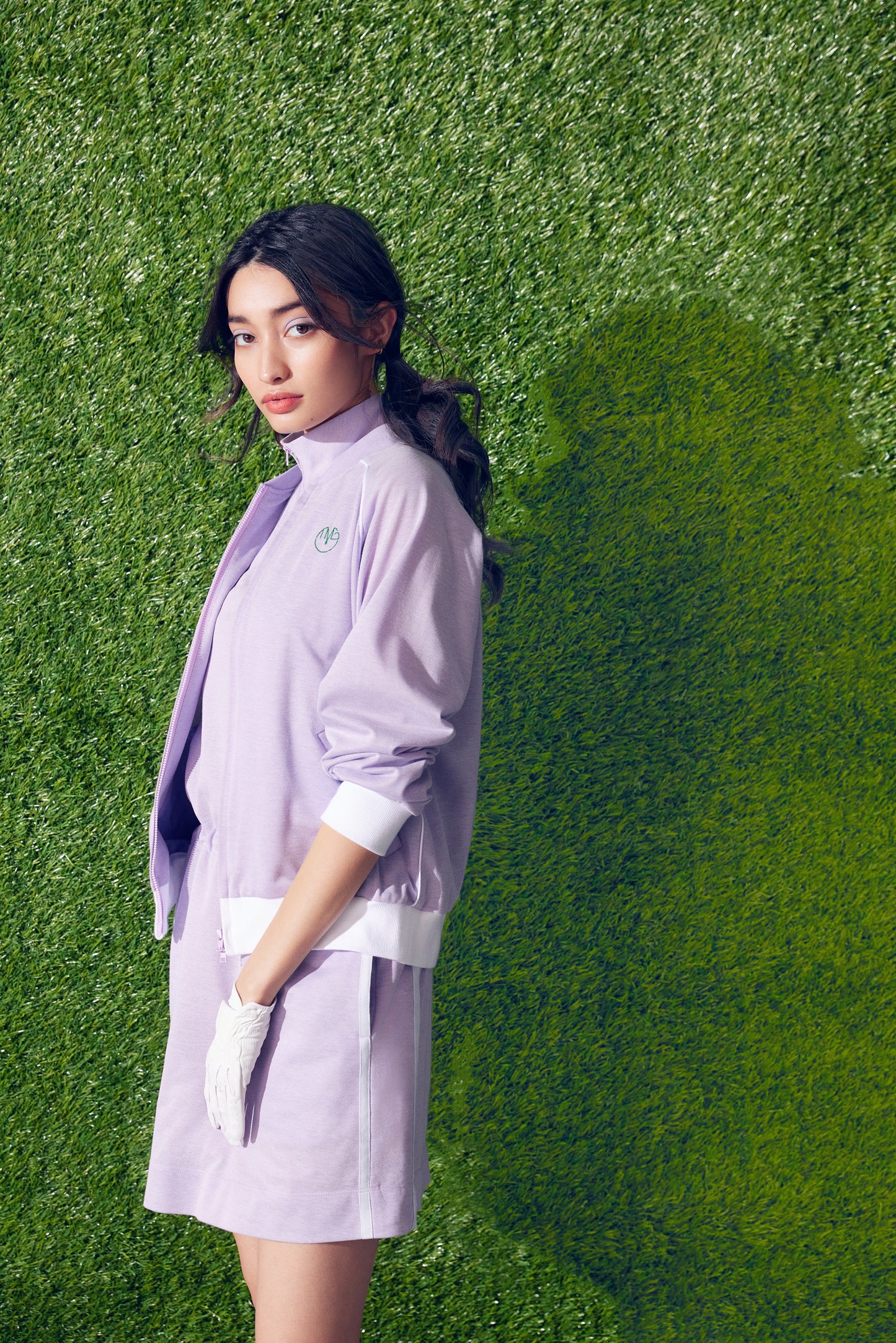 スタンドカラーワンピース