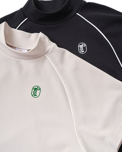 モックネックハーフスリーブシャツ